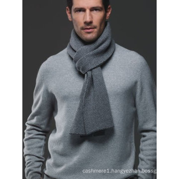 cheap price plain knitted mens 100% cashmere scarf